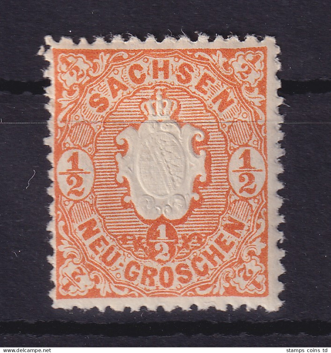 Sachsen 1864 Wappen 1/2 Neugroschen  Mi.-Nr. 15 C Postfrisch ** - Sachsen