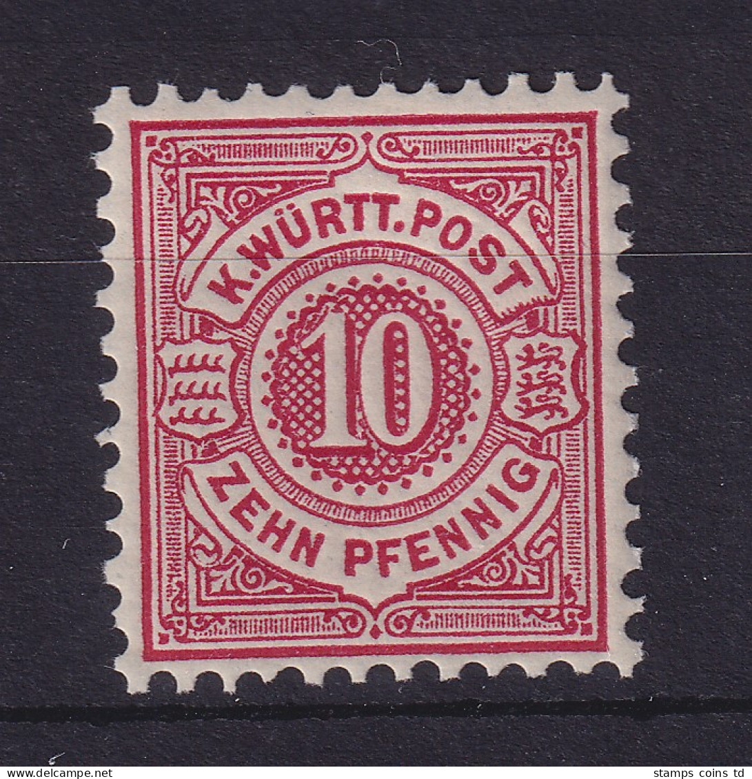 Württemberg 1901 Ziffer 10 Pfennig Mi.-Nr. 46c Postfrisch ** - Ungebraucht