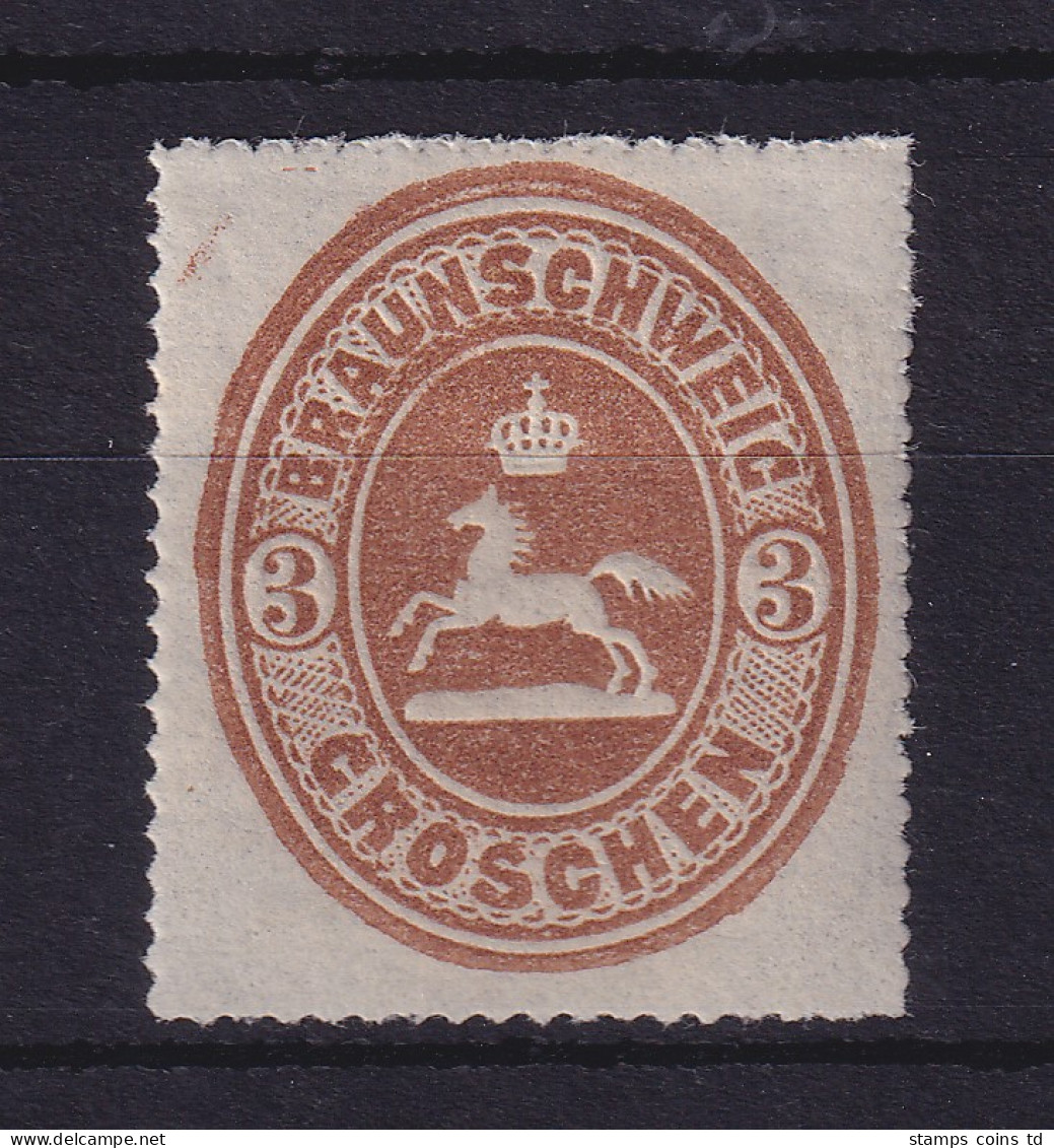 Altdeutschland Braunschweig 1865 Wappen 3 Groschen Mi-Nr. 20 Postfrisch ** - Brunswick