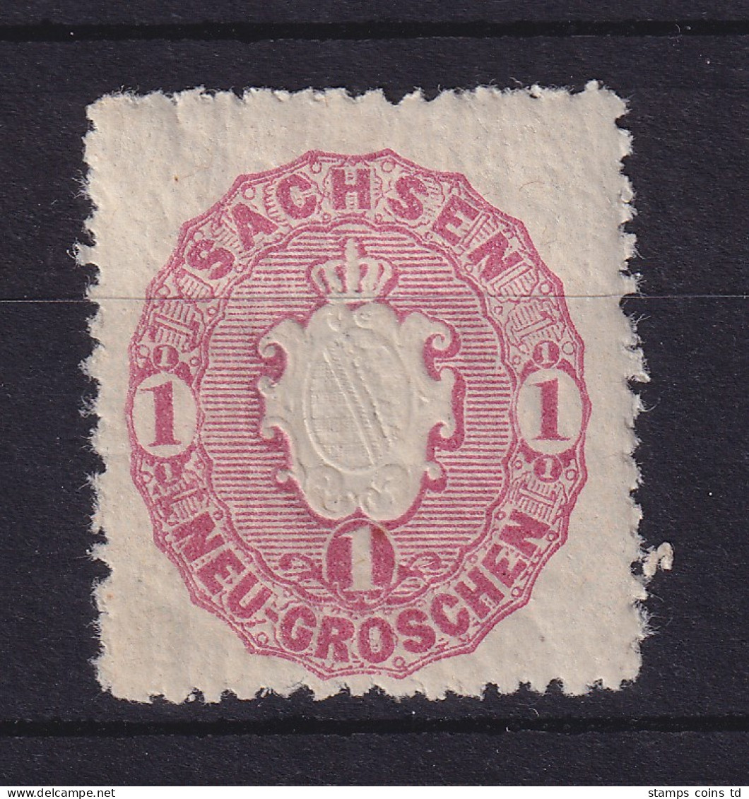 Sachsen 1864 Wappen 1 Neugroschen  Mi.-Nr. 16 A Postfrisch ** - Saxe