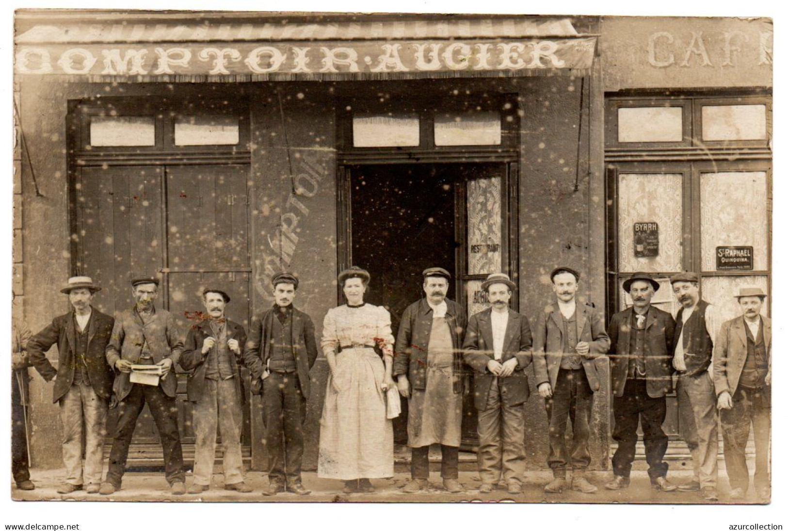 Devanture Comptoir Augier. Carte Photo Animée - Lyon 2