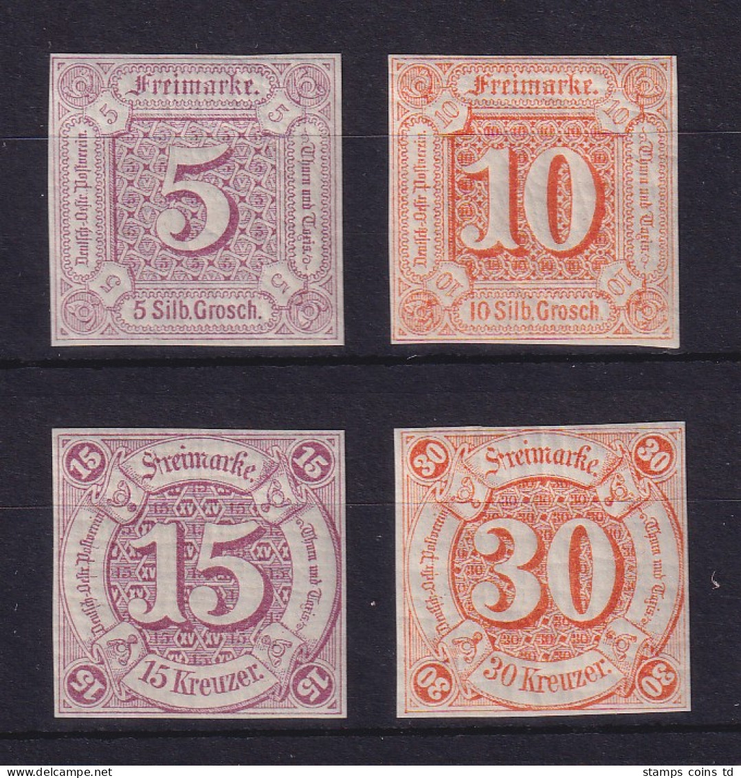 Thurn Und Taxis 1859  Mi.-Nr. 18-19, 24-25 Postfrisch ** - Ungebraucht