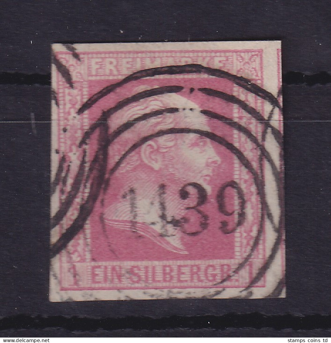 Preußen 1857 König Friedrich Wilhelm IV.  Mi.-Nr. 6 Mit Nummern-O 1439 Stettin - Otros & Sin Clasificación