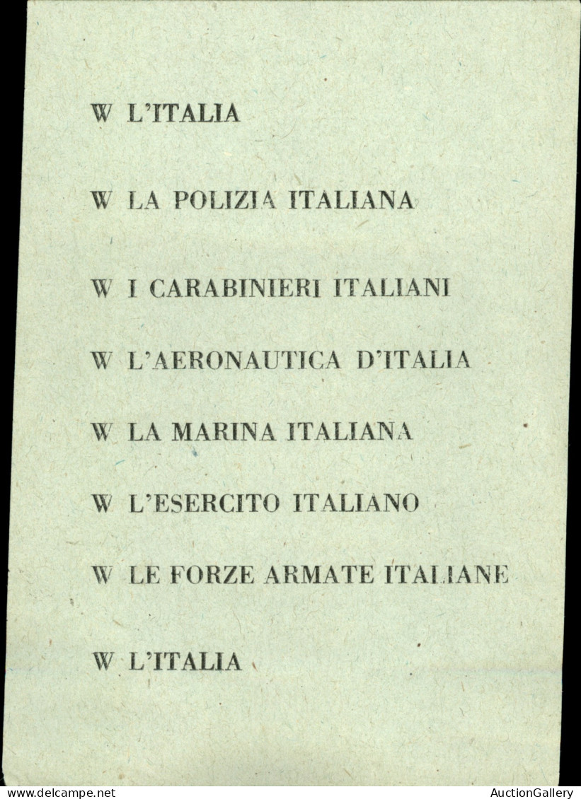 Regno - Volantini Lanciati Da Aereo - 1948 - W L'Italia - Roma 4.4 - I° Sfilata Dell'esercito - Volantino Su Carta Verde - Andere & Zonder Classificatie