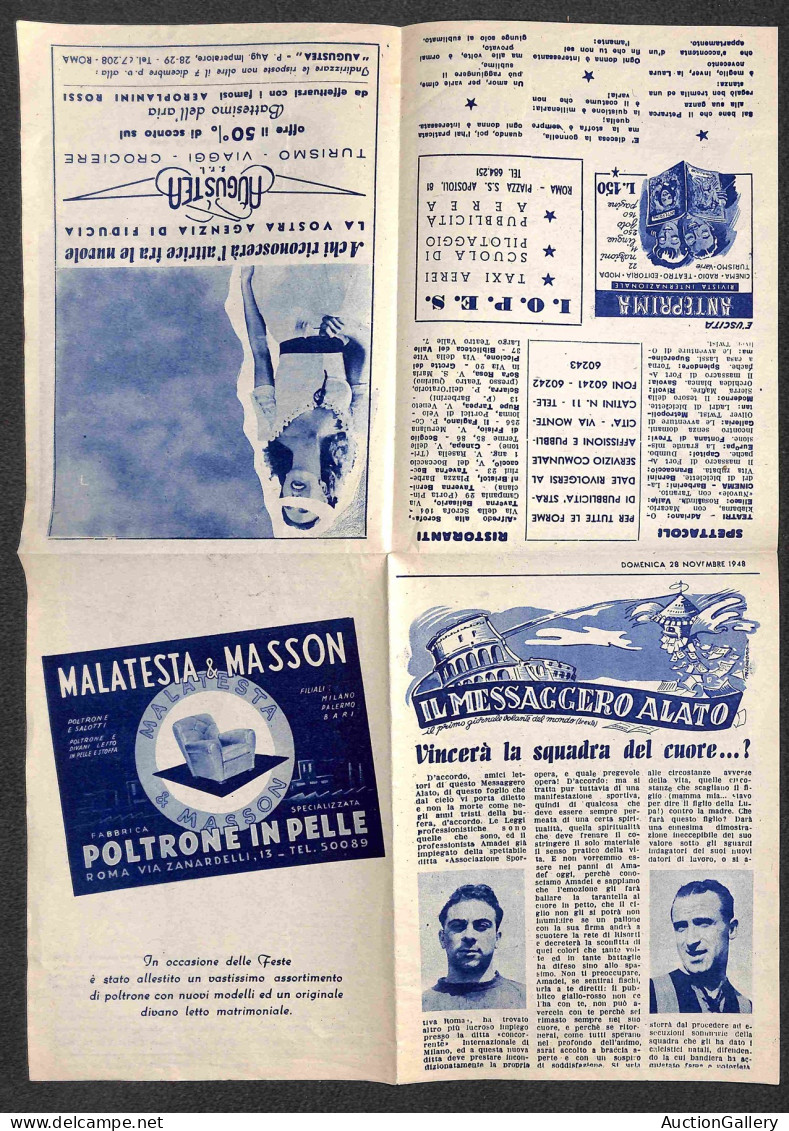 Regno - Volantini Lanciati Da Aereo - 1948 (28 Novembre) - Il Messaggero Alato (8 Pagine) - Volantino Pubblicitario - Sonstige & Ohne Zuordnung