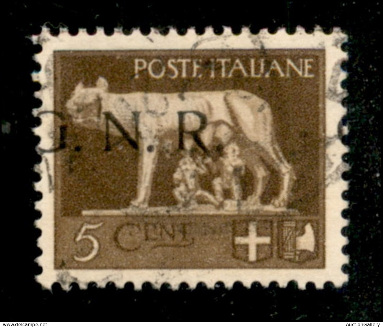 RSI - G.N.R. Brescia - 1943 - 5 Cent (470/Ifc) Usato - G A Cavallo - Sonstige & Ohne Zuordnung