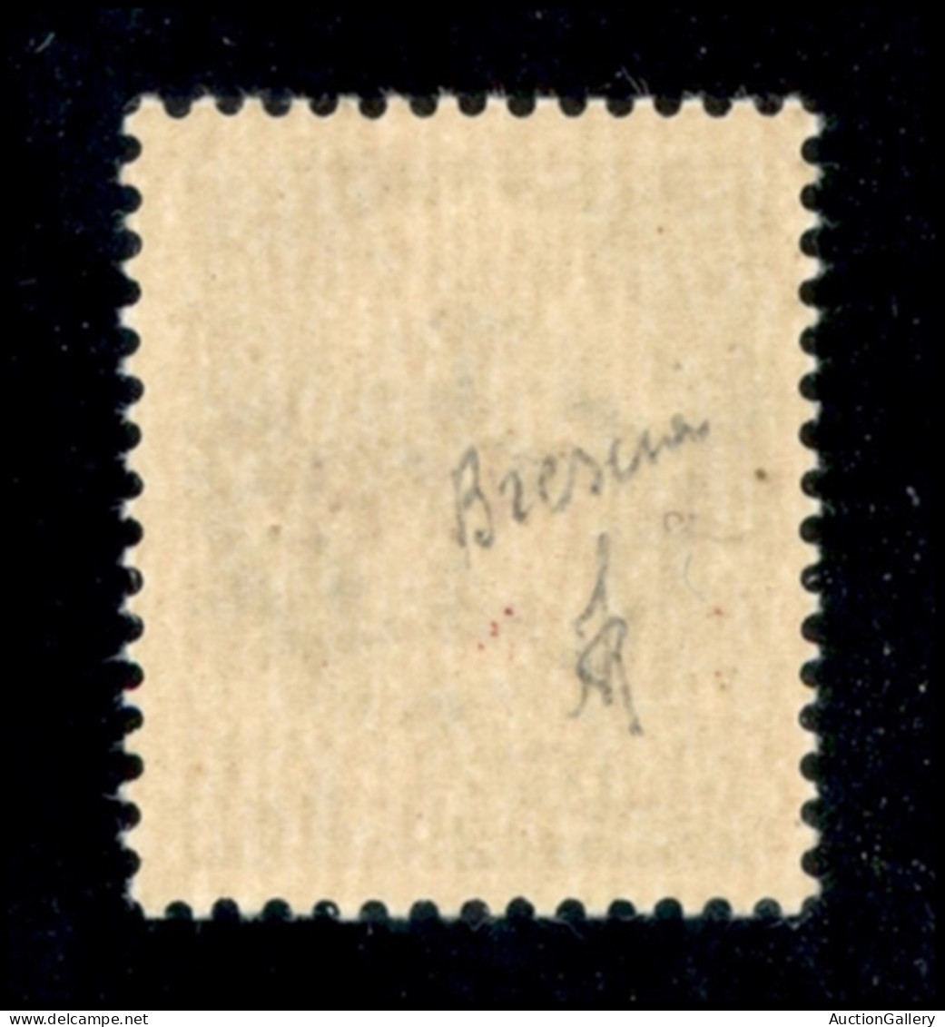 RSI - G.N.R. Brescia - 1943 - 15 Cent (472/I - CEI 3/I) - Seconda Tiratura - Gomma Integra - Cert. AG - Andere & Zonder Classificatie
