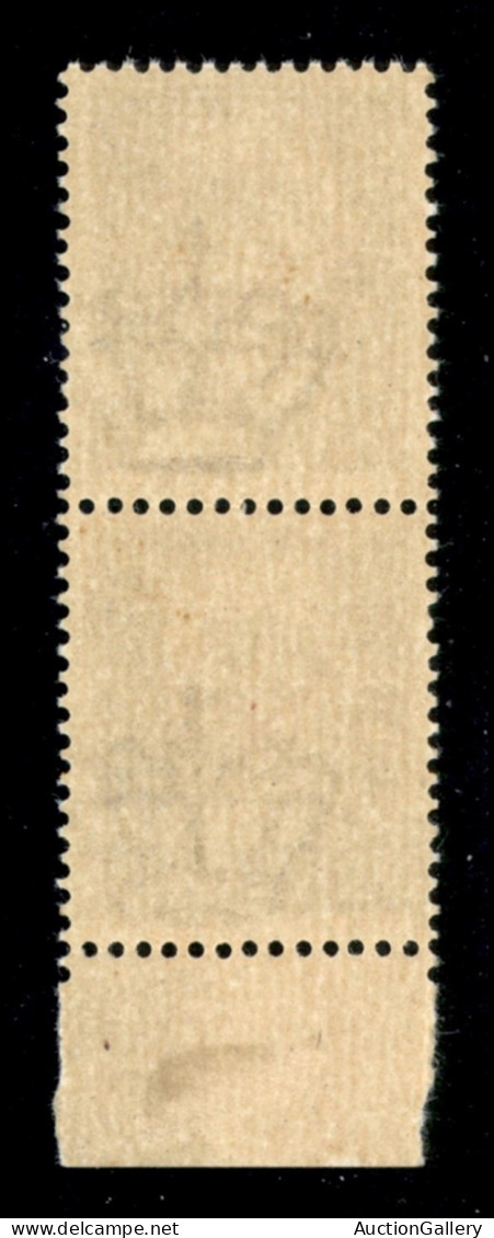 RSI - G.N.R. Brescia - 1943 - 15 Cent (472/I L + 472/I) - Coppia Verticale Bordo Foglio - R Accostato A N In Alto - Gomm - Autres & Non Classés