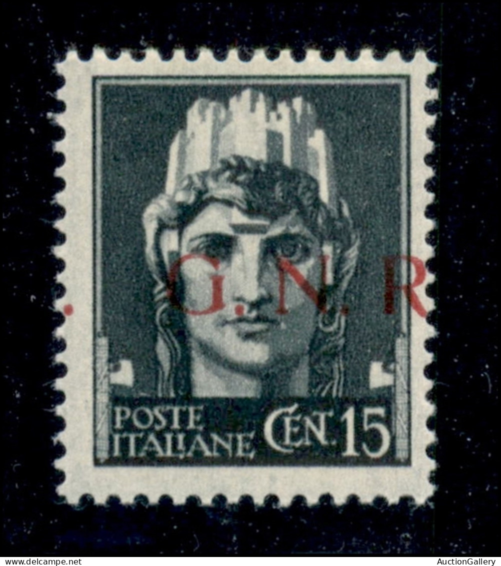 RSI - G.N.R. Brescia - 1943 - 15 Cent (472/I Hb) - Punto Dopo R A Sinistra - Gomma Integra - Sorani (105) - Other & Unclassified