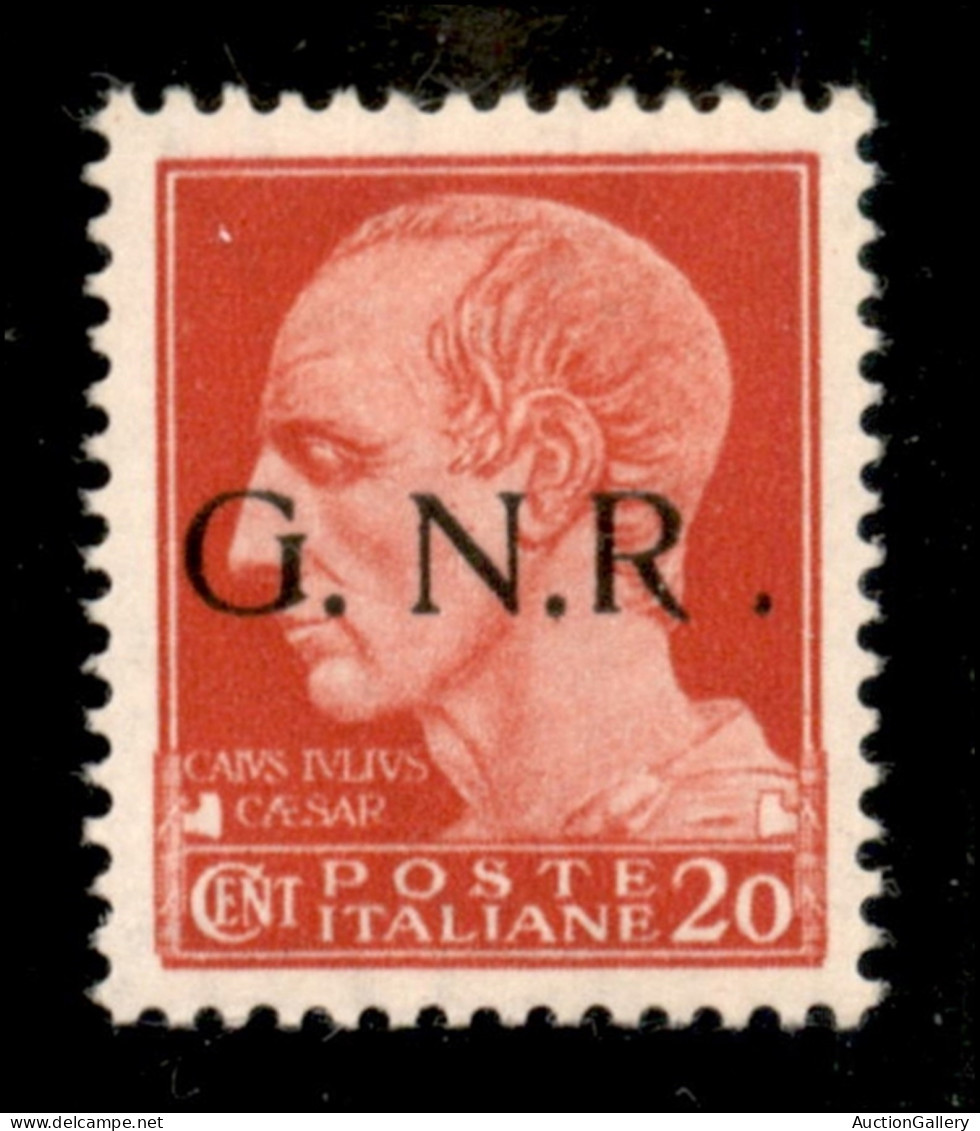 RSI - G.N.R. Brescia - 1943 - 20 Cent (473/I L) - R Accostato A N - Gomma Originale - Andere & Zonder Classificatie