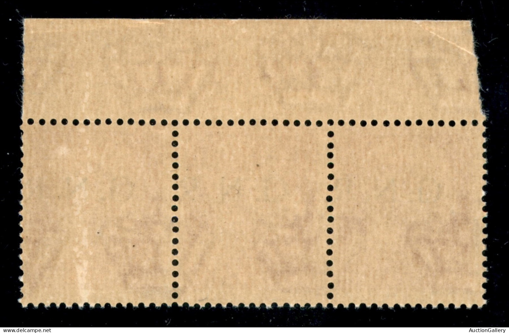 RSI - G.N.R. Brescia - 1943 - 20 Cent (473/Ihb) - Striscia Di 3 Bordo Foglio - Punto (parziale) A Sinistra - Gomma Integ - Autres & Non Classés