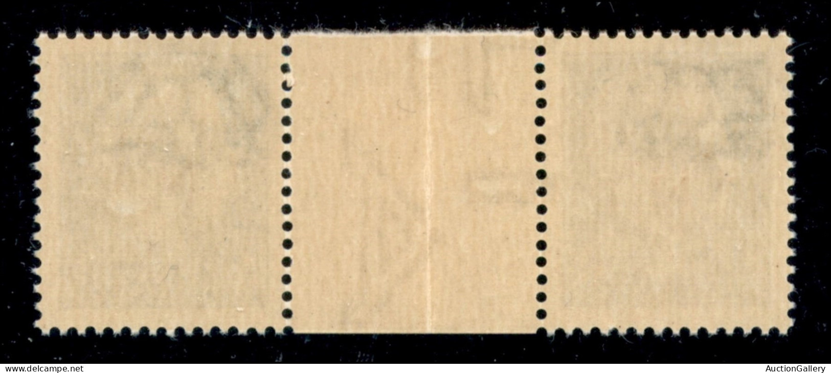 RSI - G.N.R. Brescia - 1943 - 25 Cent (474/I) - Coppia Orizzontale Con Interspazio Al Centro - Gomma Integra - Otros & Sin Clasificación