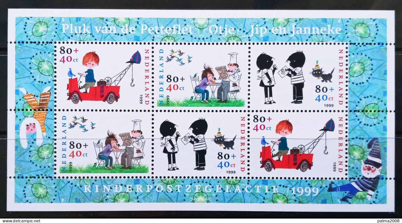 HOLANDA  IVERT 1560/62 H.B. 50 + 1723/25 NUEVOS ** SOBRETAXAS A BENEFICIO DE LA INFANCIA - Unused Stamps