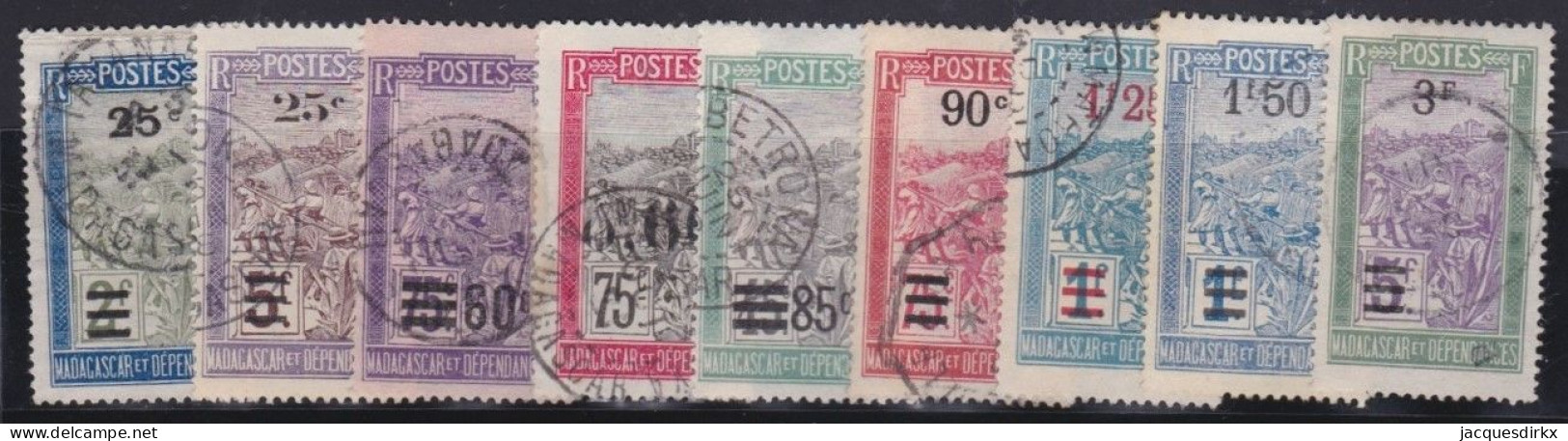 Madagascar   .  Y&T   .    9 Timbres    .      O     .     Oblitéré - Oblitérés