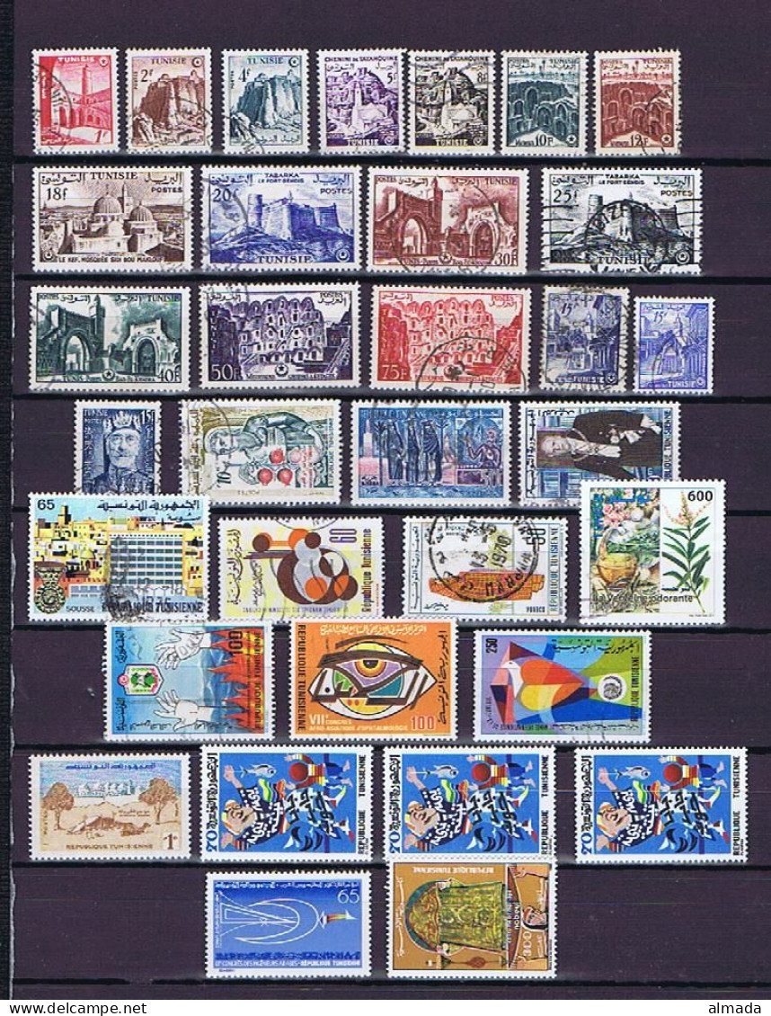 Tunisie, Tunesien: 32 Stamps Mnh And Used, ** Postfrisch Und Gestempelt - Tunisia (1956-...)