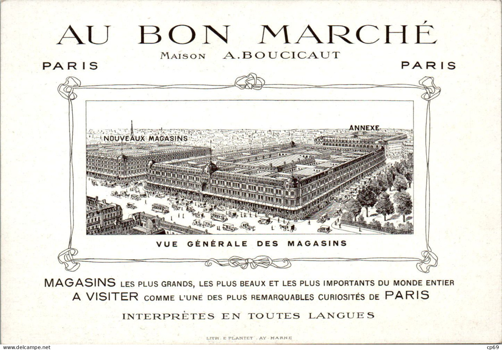 Chromo Au Bon Marché PL-1 N°3 Joyeux , Ils Courent Attraper La Lune ! ... Puit Au Clair De La Lune En TB.Etat - Au Bon Marché