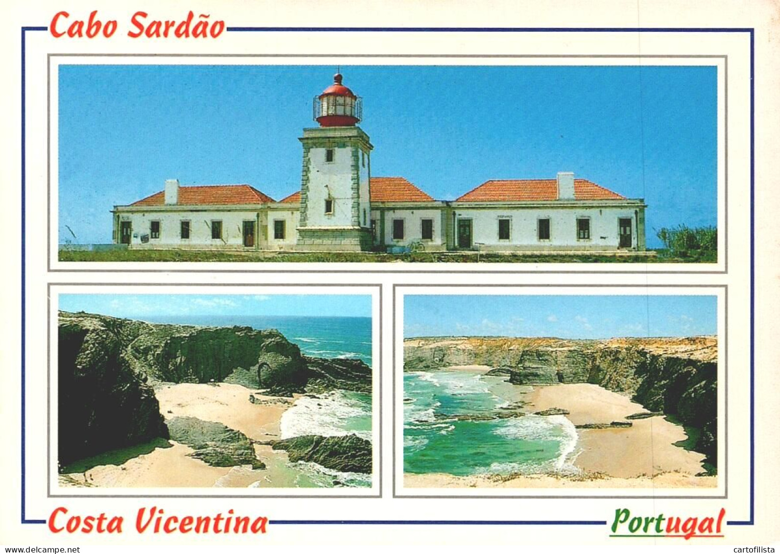 CABO SARDÃO, Odemira - Farol E Praia  (2 Scans) - Beja