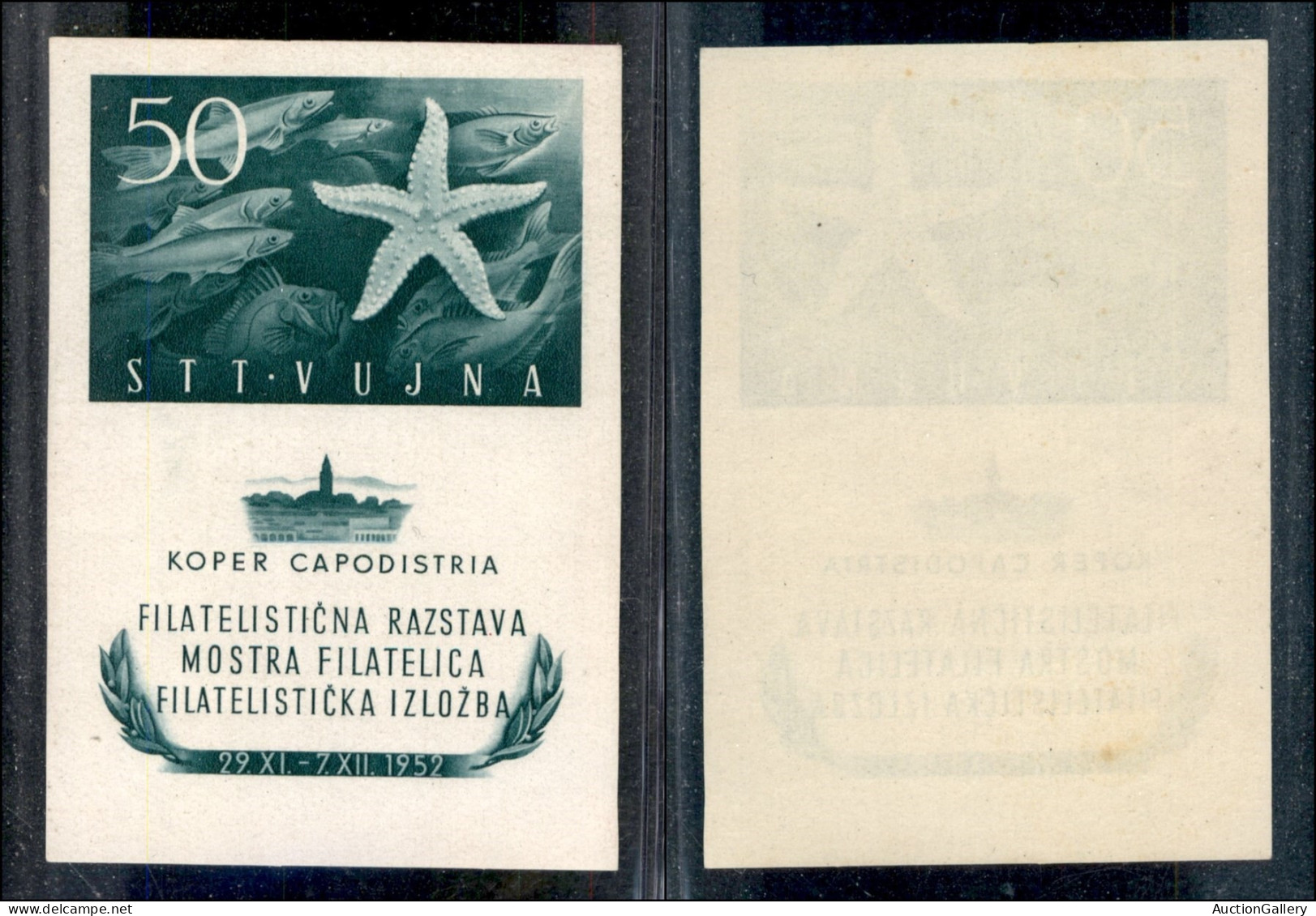 Trieste  - Trieste B - 1952 - Foglietti Mostra Filatelica (3) - Gomma Integra (120) - Autres & Non Classés