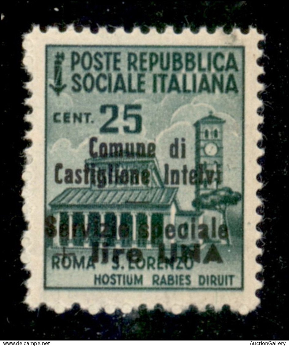 Emissioni Locali - Castiglione D'Intelvi - 1945 - 25 Cent + 1 Lira (7) - Gomma Integra - Other & Unclassified