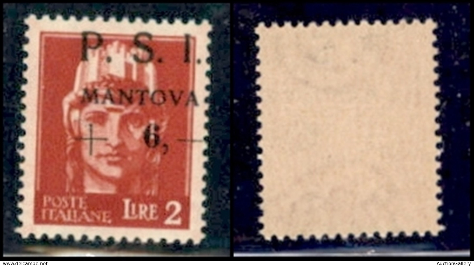 C.L.N. - Mantova - 1945 - 2 Lire + 6 (8e) Con Soprastampa In Alto A Destra - Gomma Integra (240) - Other & Unclassified