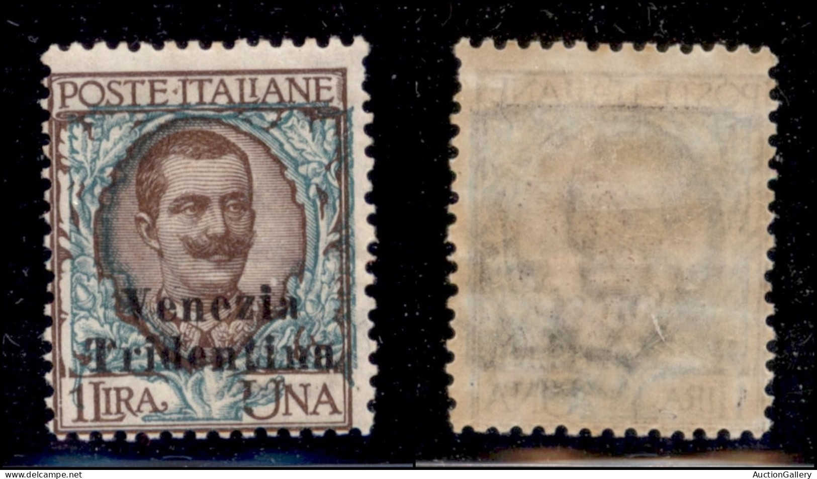 Occupazioni I Guerra Mondiale - Trentino-Alto Adige - 1918 - 1 Lire Floreale (27) - Gomma Originale - Autres & Non Classés