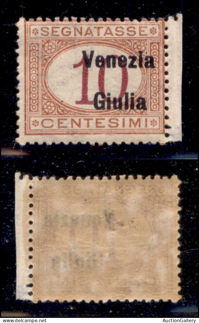 Occupazioni I Guerra Mondiale - Venezia Giulia - 1918 - 10 Cent Segnatasse (2e) Con Soprastampa A Destra - Gomma Integra - Other & Unclassified