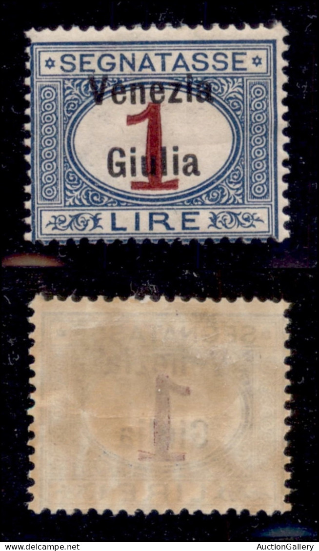 Occupazioni I Guerra Mondiale - Venezia Giulia - 1918 - 1 Lira Segnatasse (7) - Gomma Originale - Sonstige & Ohne Zuordnung