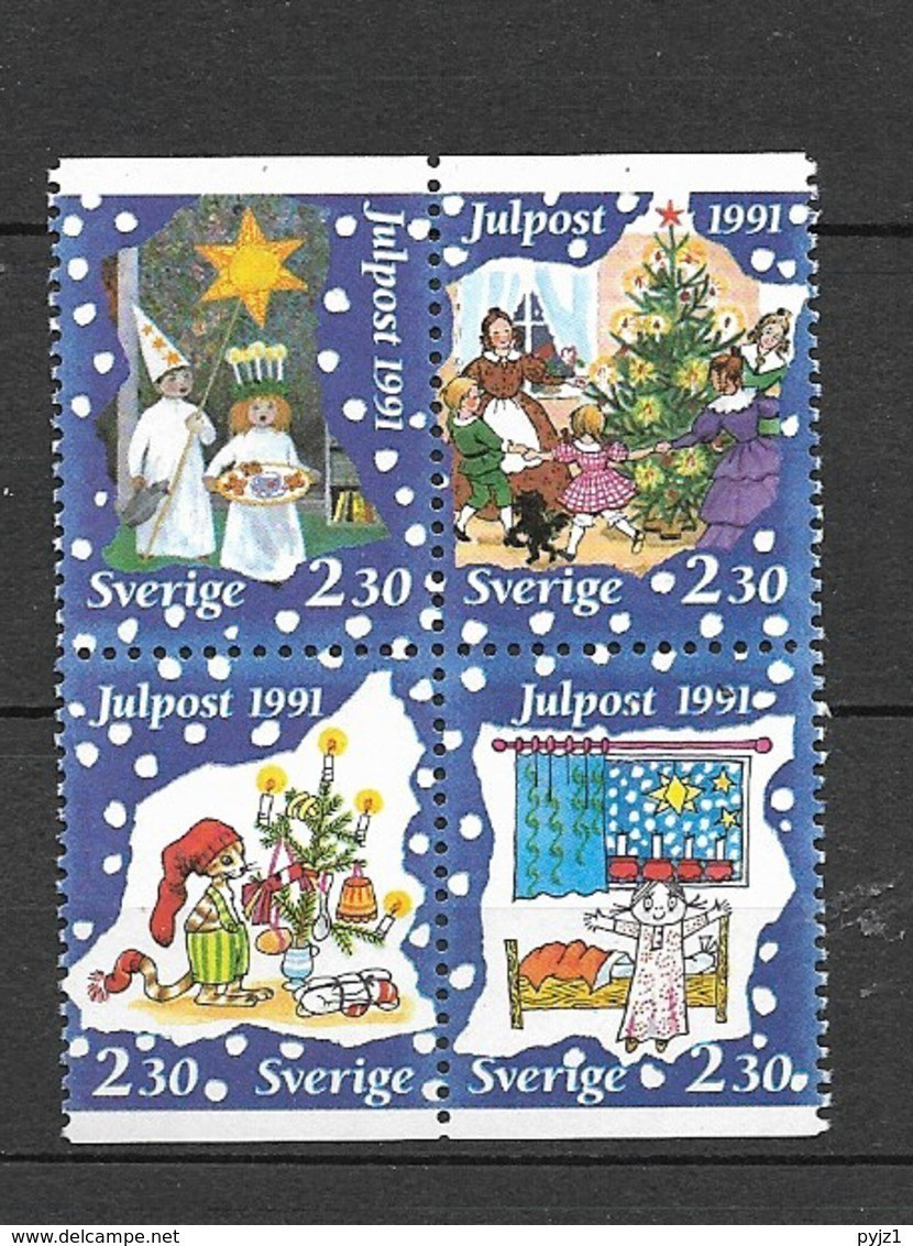 1991 MNH Sweden,Michel 1692-5, Postfris - Neufs