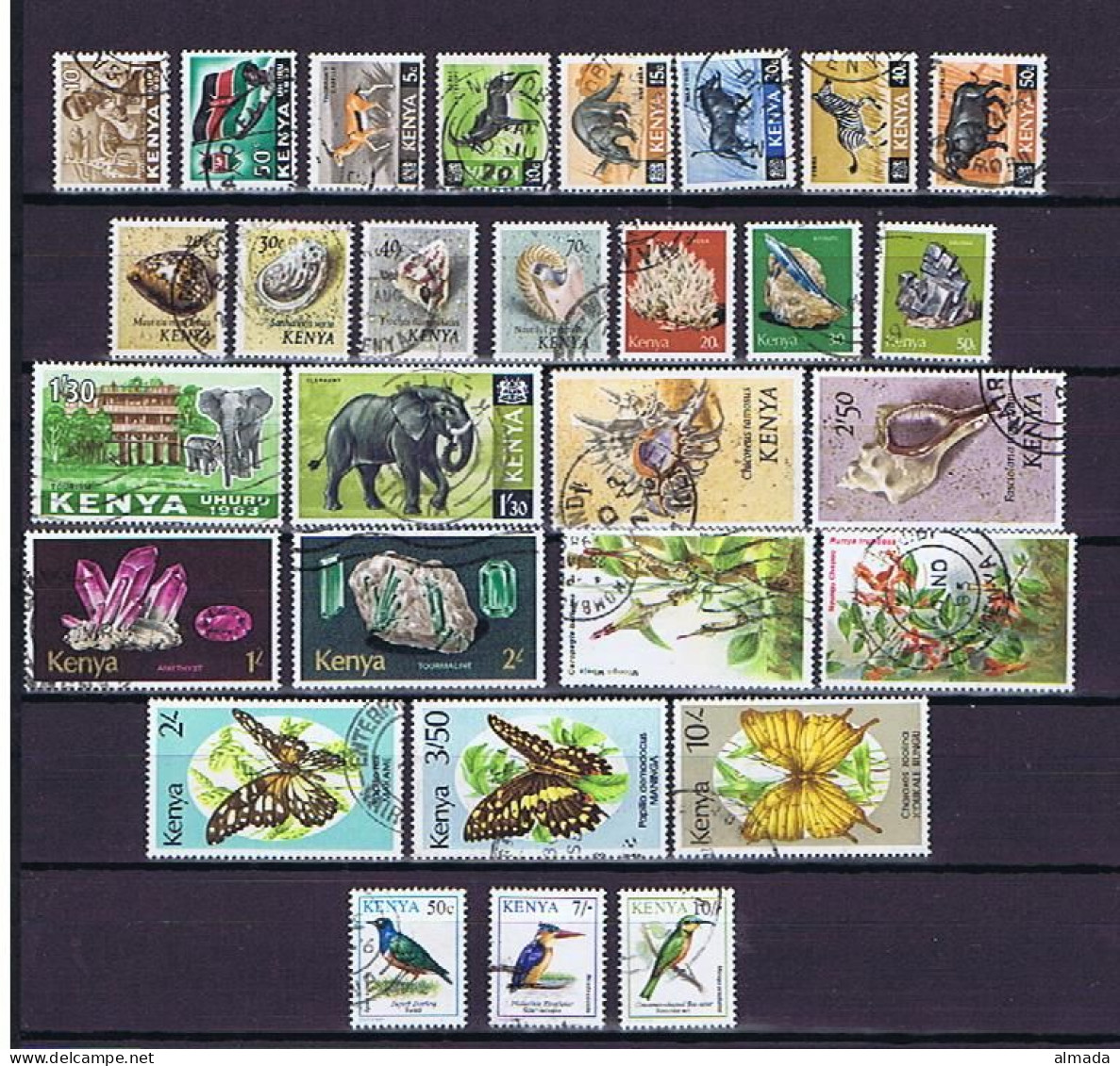 Kenia: 29 Diff. Used,  Gestempelt - Kenya (1963-...)