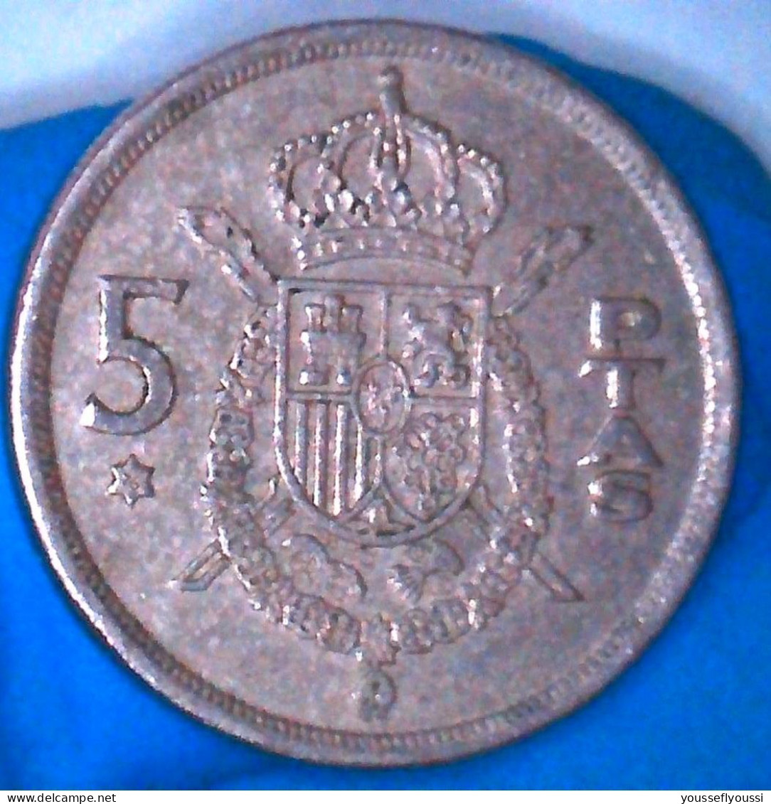 5 Pesetas Del Rey Juan Carlos I, Del Año 1975. Escudo Con Estrella *76 -  Colecciones