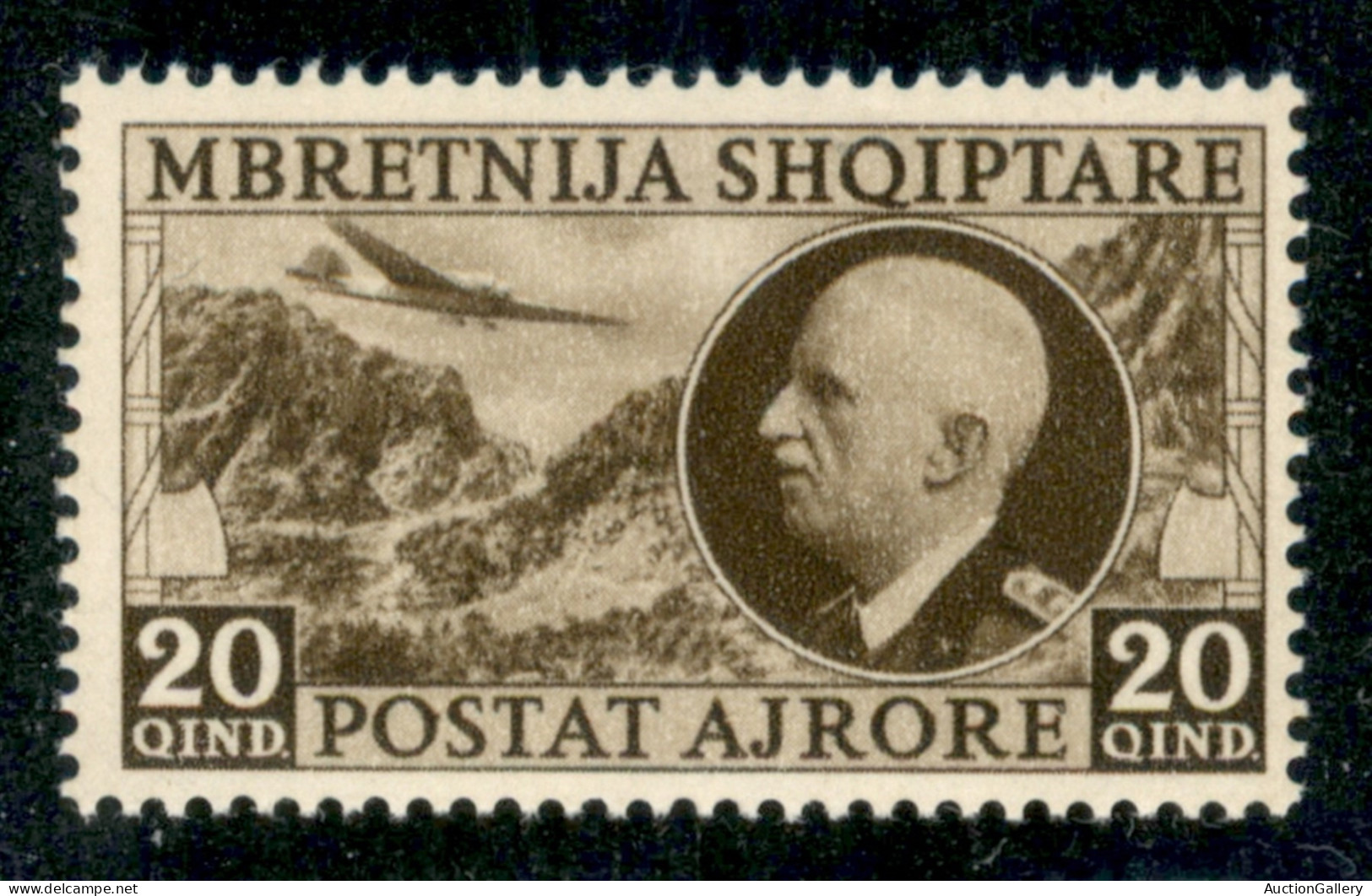 Occupazioni II Guerra Mondiale - Albania - 1939 - 20 Qind Posta Aerea (4) - Gomma Integra - Sonstige & Ohne Zuordnung