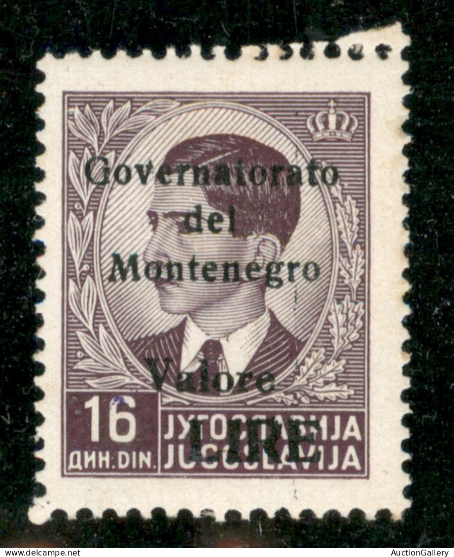 Occupazioni II Guerra Mondiale - Montenegro - 1942 - Lire Su 16 Din (48) - Gomma Integra - Other & Unclassified