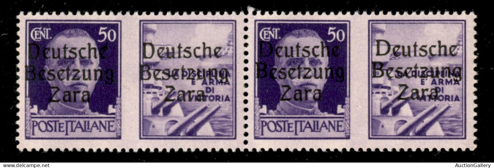 Occupazioni Straniere Di Territori Italiani - Occupazione Tedesca - Zara - 1943 - 50 Cent Marina (20/I+20/II) - Coppia O - Sonstige & Ohne Zuordnung