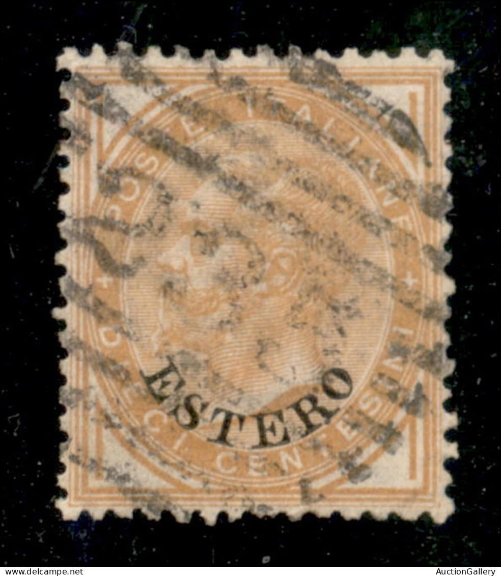 Uffici Postali All'Estero - Levante - Emissioni Generali - 1874 - 10 Cent Estero (4) Usato - Ottimamente Centrato - Autres & Non Classés