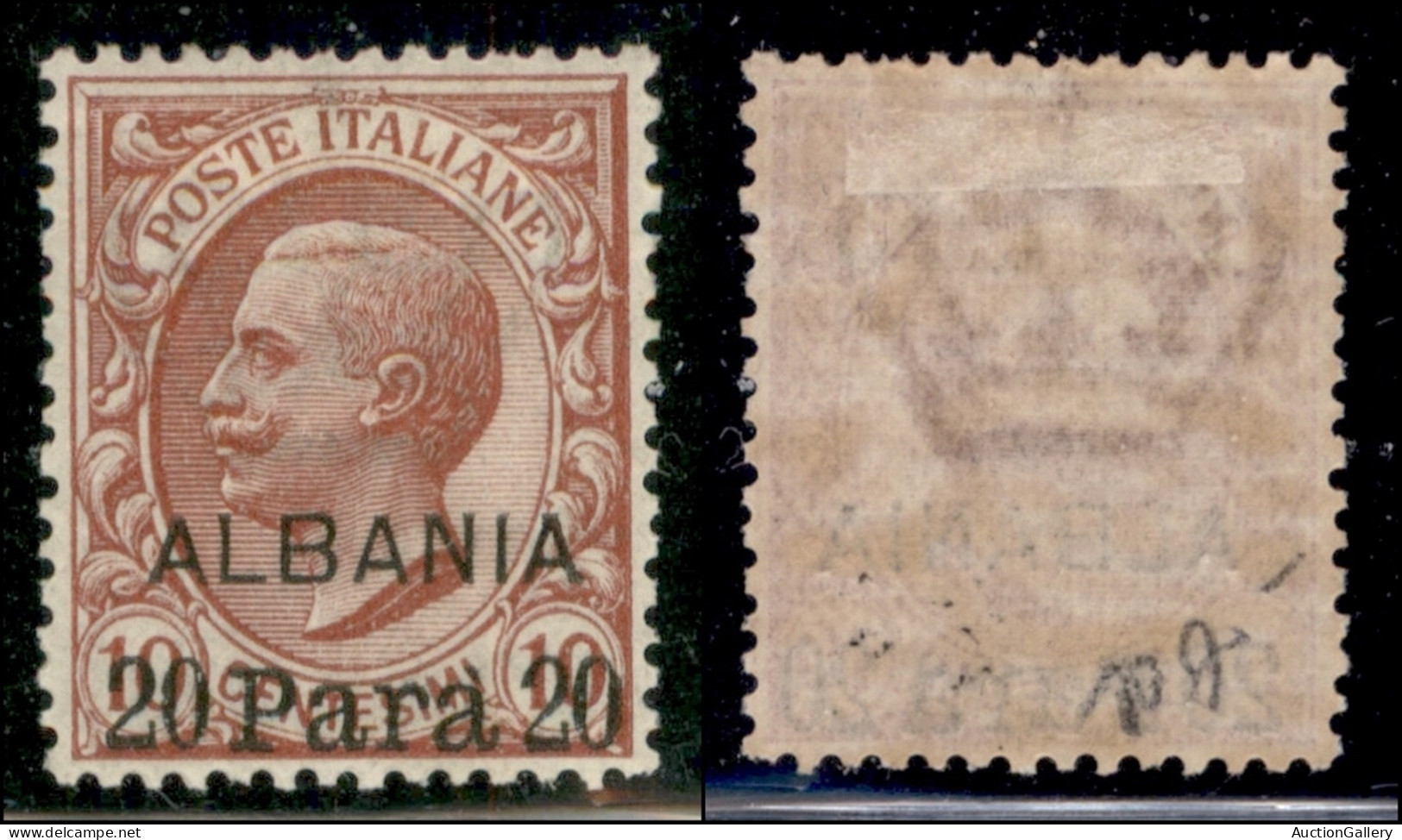Uffici Postali All'Estero - Levante - Albania - 1907 - 20 Para Su 10 Cent Leoni (8) - Gomma Originale - Ottimamente Cent - Andere & Zonder Classificatie