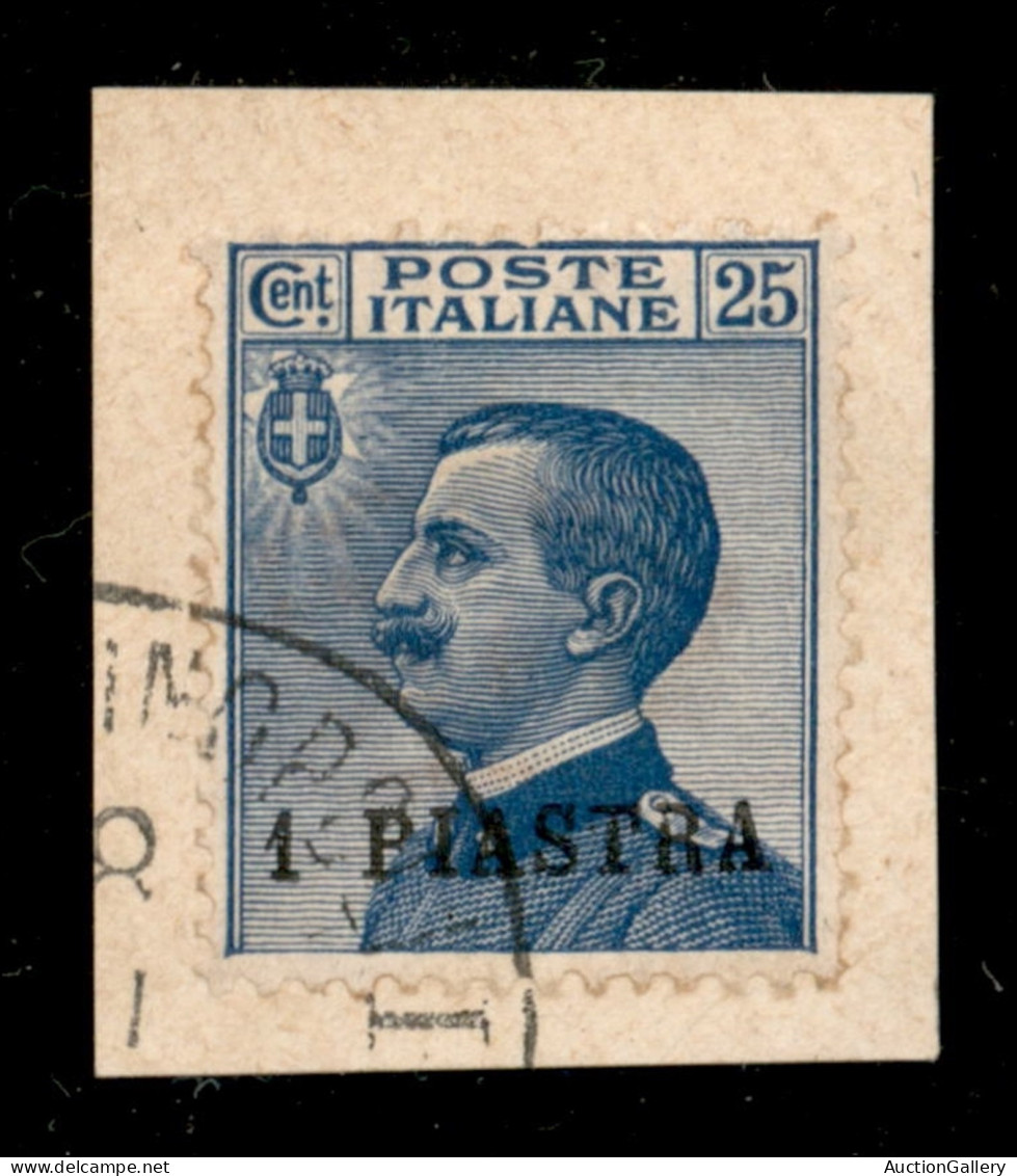 Uffici Postali All'Estero - Levante - Costantinopoli - 1908 - 1 Piastra Su 25 Cent (11) Usato Su Frammento - Other & Unclassified