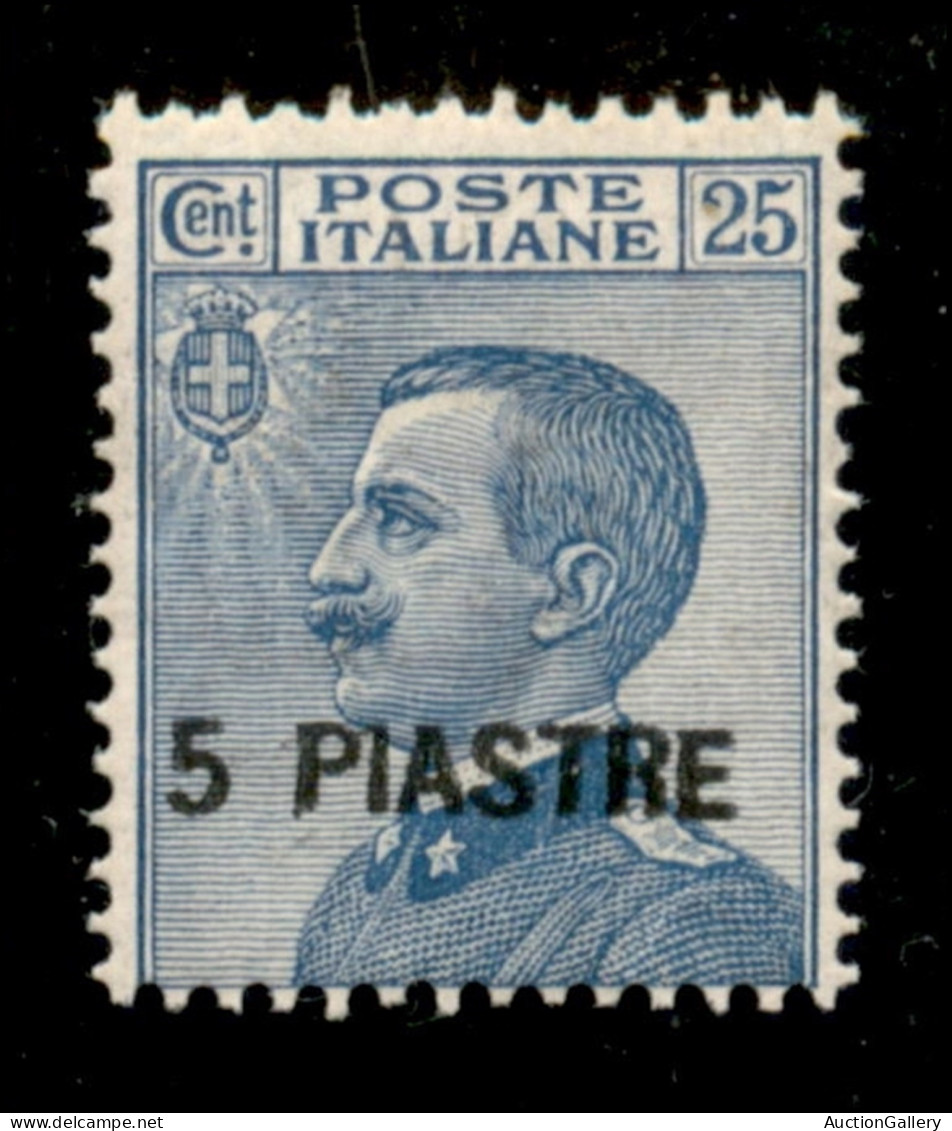Uffici Postali All'Estero - Levante - Costantinopoli - 1921 - 5 Piastre Su 25 Cent (31) - Gomma Originale - Andere & Zonder Classificatie
