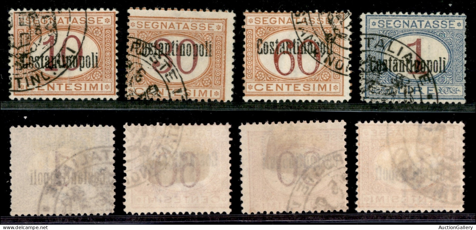 Uffici Postali All'Estero - Levante - Costantinopoli - 1922 - Segnatasse (1/4) - 4 Valori - Senza Gomma - Sonstige & Ohne Zuordnung