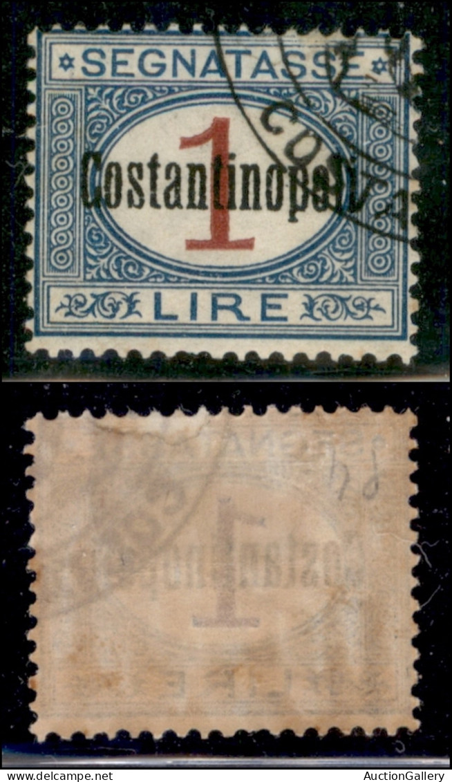 Uffici Postali All'Estero - Levante - Costantinopoli - 1922 - 1 Lira Soprastampato (4) - Gomma Origianle (100) - Andere & Zonder Classificatie