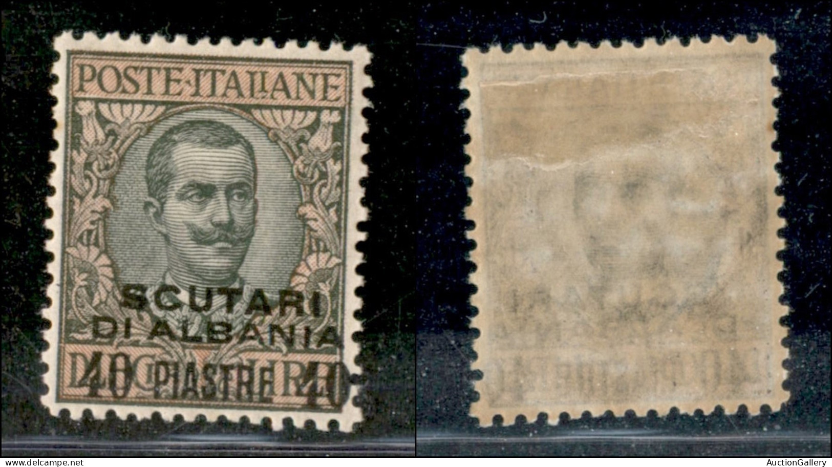 Uffici Postali All'Estero - Levante - Scutari D'Albania - 1911 - 40 Para Su 10 Lire (8) - Gomma Originale - Ottimamente  - Andere & Zonder Classificatie