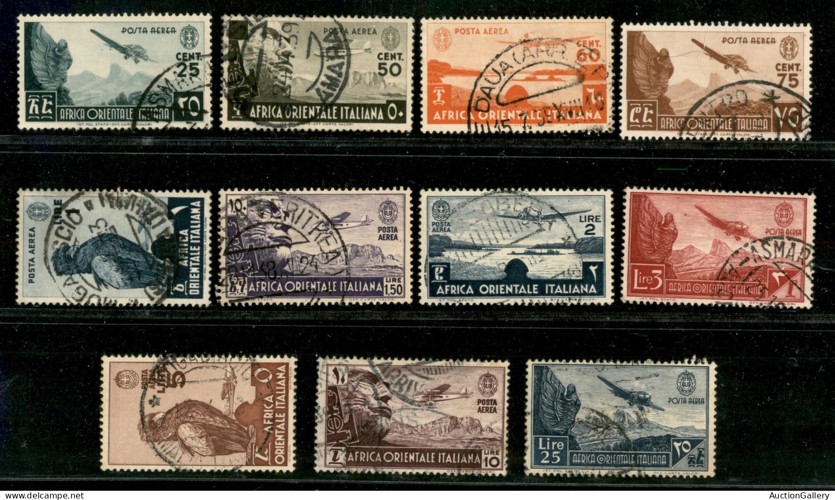 Colonie - Africa Orientale Italiana - 1938 - Soggetti Vari Posta Aerea (1/11) - I Primi 11 Valore Della Serie - Usati - Sonstige & Ohne Zuordnung