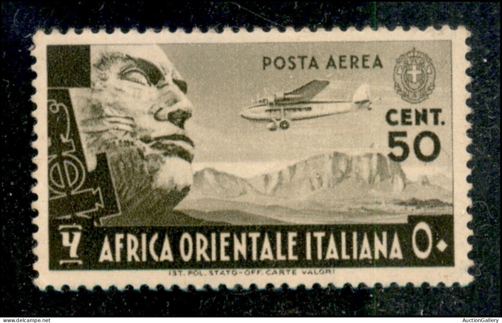 Colonie - Africa Orientale Italiana - 1938 - 50 Cent Pittorica Posta Aerea (2) - Gomma Integra - Other & Unclassified