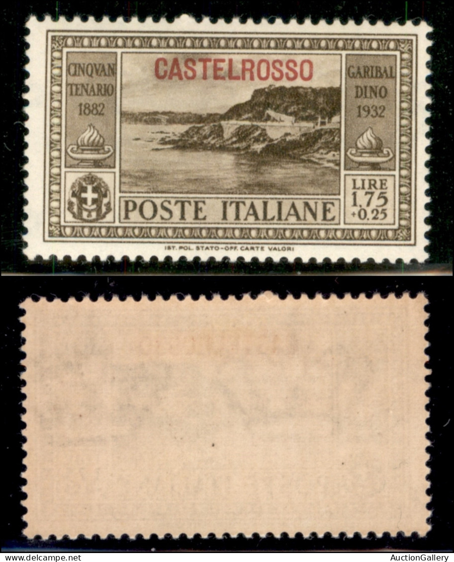 Colonie - Castelrosso - 1932 - 1.75 Lire Garibaldi (37) - Gomma Integra (85) - Otros & Sin Clasificación