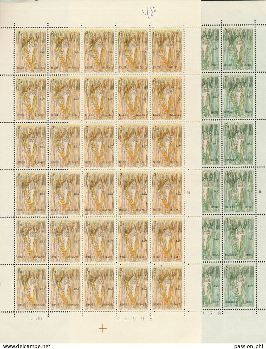 BELGIUM BELGIQUE COB 1251/1252  SHEETS MNH - 1961-1970