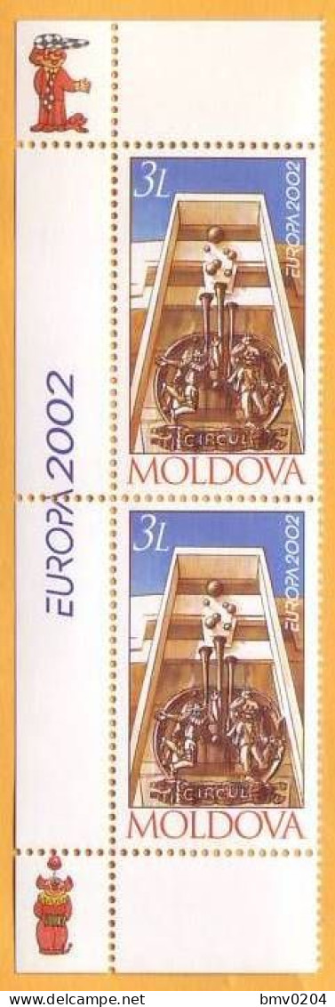 2002 Moldova Moldavie Moldau Europa-cept Circus Building In Chisinau Mint The Right Side Of The Sheet. 2v Mint - 2002