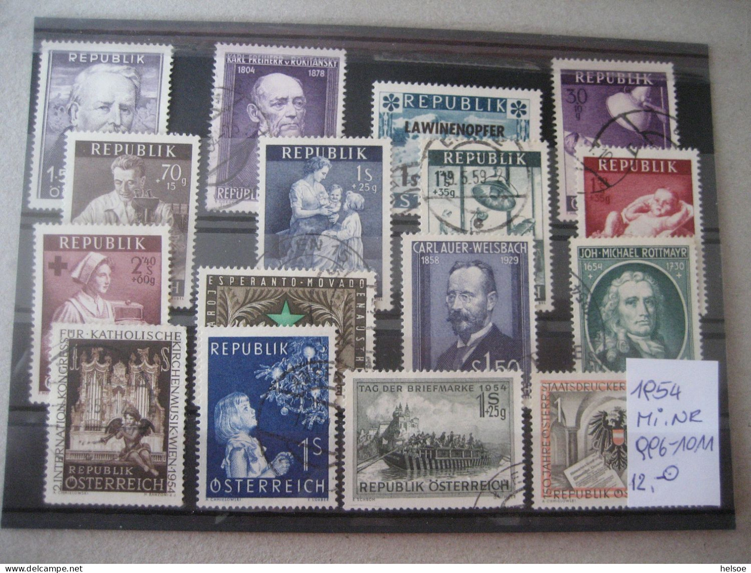 Österreich- Ganze Jahrgänge 1954, MiNr. 996-1011 Gebraucht - Années Complètes