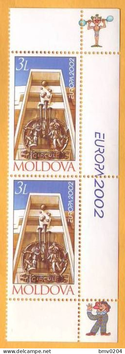 2002 Moldova Moldavie Moldau Europa-cept Circus Building In Chisinau Mint The Right Side Of The Sheet 2v Mint - 2002