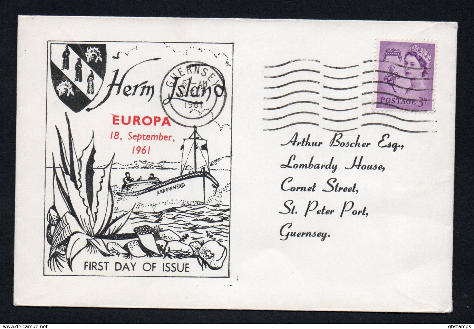 Herm Island 1961 Europa Overprints Set FDC Posted In Guernsey Post Free Within UK See Scans - Lokale Uitgaven