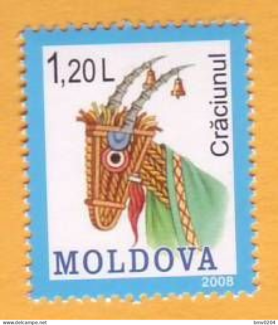 2008 Moldova Moldavie Moldau Christmas. New Year  Horse 1v Mint - Kerstmis