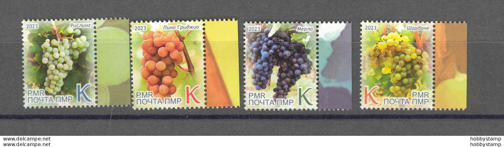 Label Transnistria 2023 Grape Varieties 4v**MNH - Fantasie Vignetten